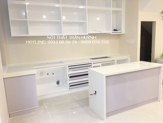 Dịc vụ thi công mặt bếp đá Solid surface